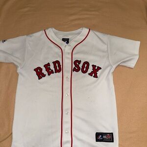 Majestic Red Sox White Kids Jersey